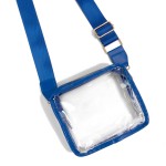 JC - Leather Trimmed Square Clear Crossbody
